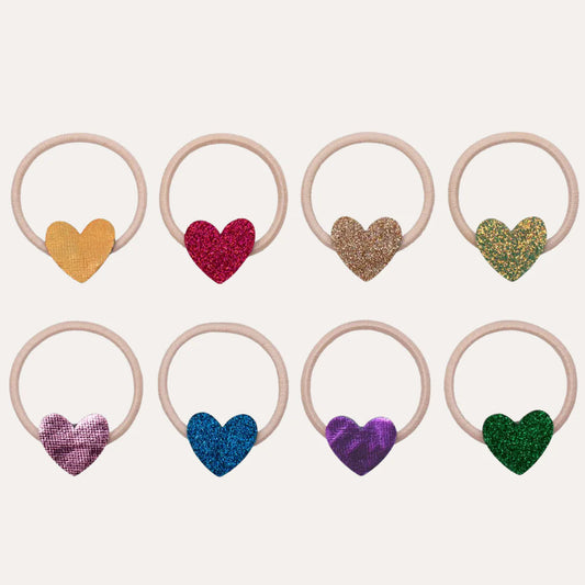 סט 8 גומיות מיני לב jazzy heart ponies Mimi&Lula