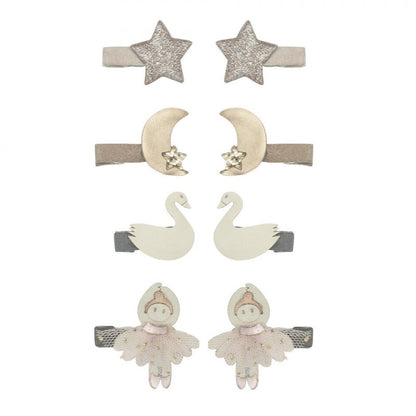 סט 8 סיכות מיני לשיער swanlake mini clips Mimi&Lula