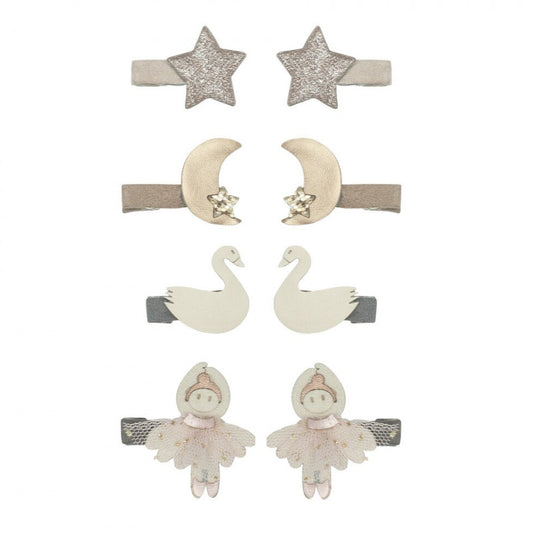 סט 8 סיכות מיני לשיער swanlake mini clips Mimi&Lula