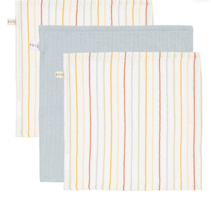 סט 3 מגבות פנים כותנה|פסים sunny stripes