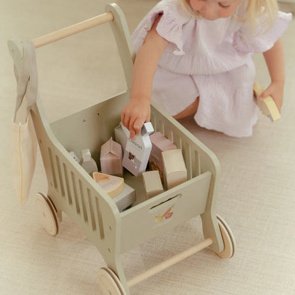 עגלת קניות מעץ Little Dutch