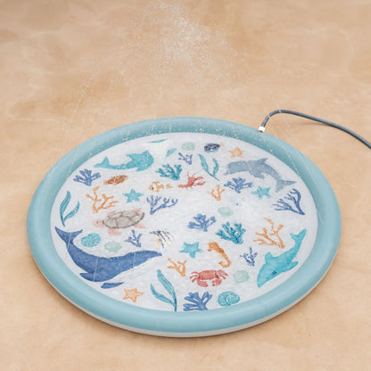 שטיח מים מזרקה Sprinkler Mat |  ocean dreams Blue Little Dutch