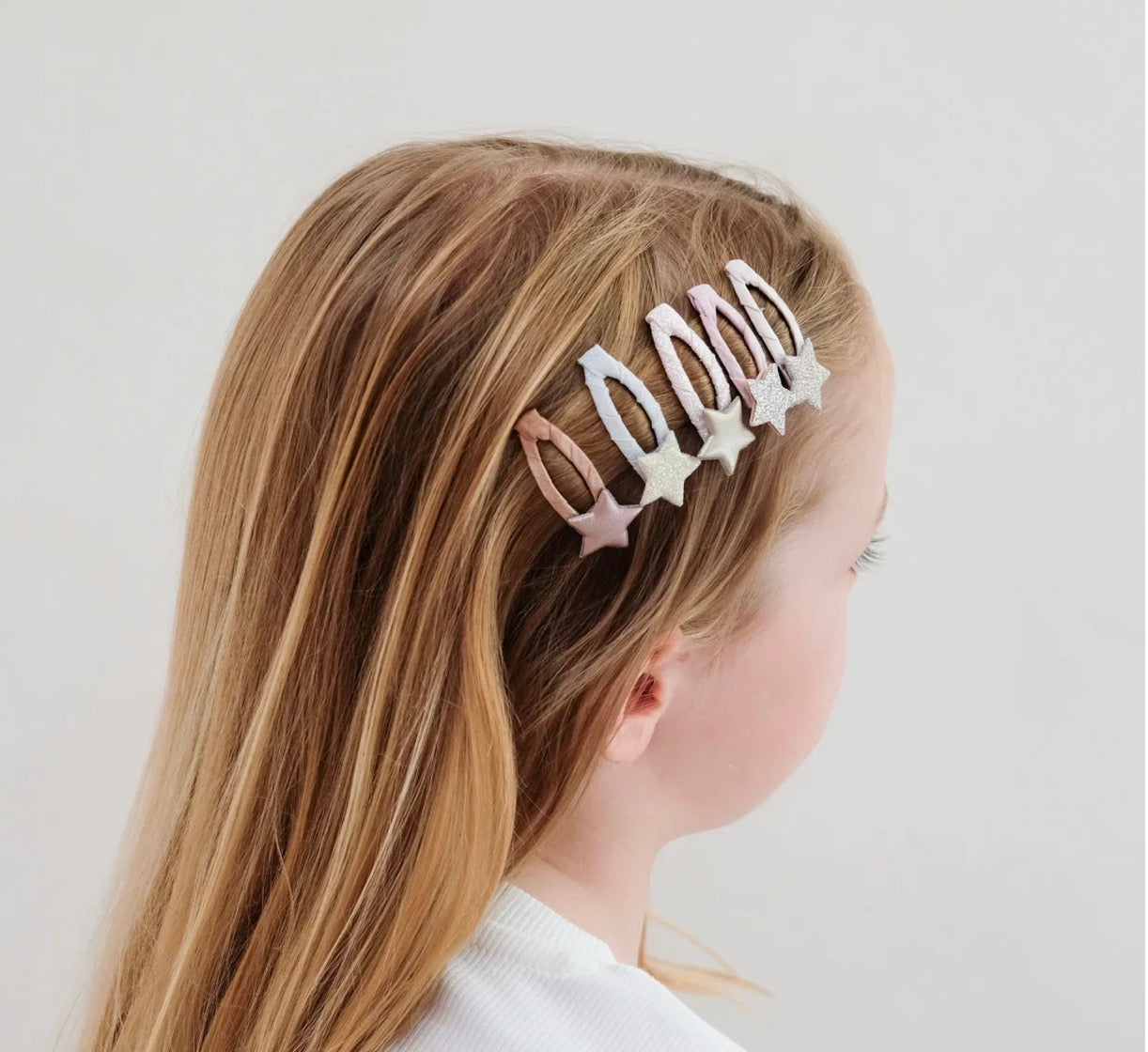 סט 5 סיכות קטנות לשיער כוכבי זהב gold stars mini clips Mimi&Lula