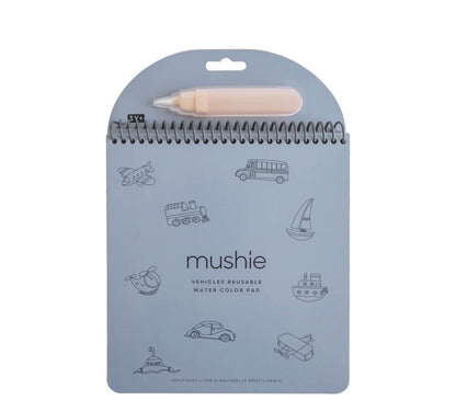 חוברת צביעה במים רב פעמית | מכוניות כחול Mushie