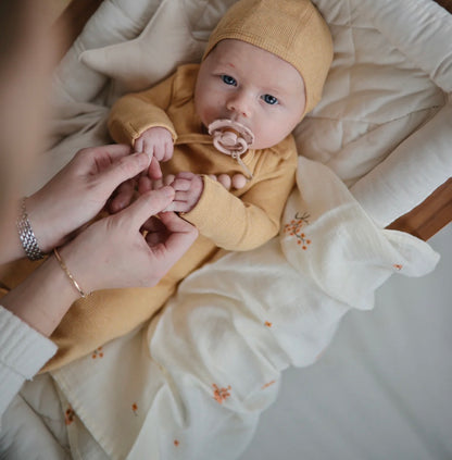 3 חיתולים אורגניים Mushie| פרחים