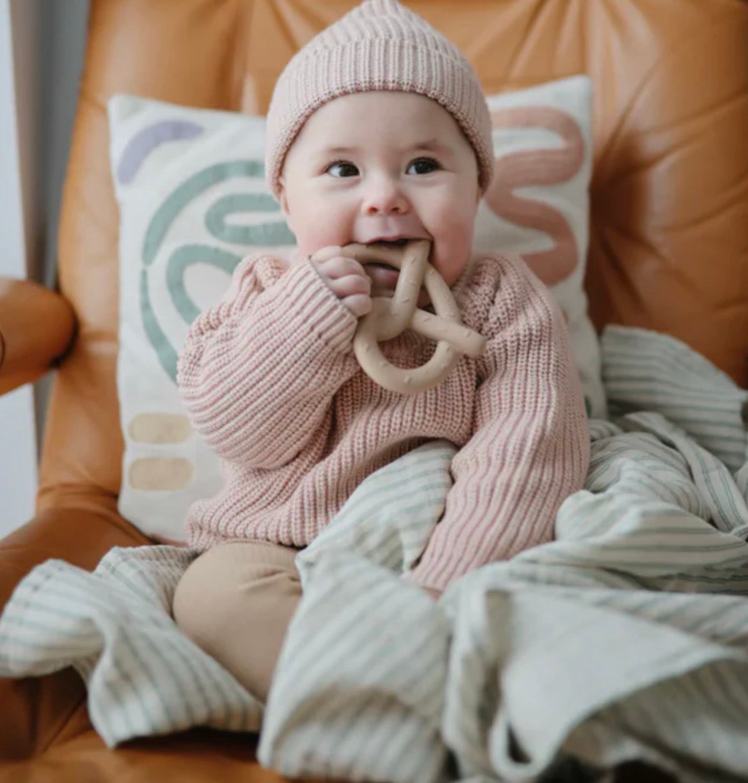 חיתול טטרה מכותנה אורגנית Mushie| פסים סייג׳