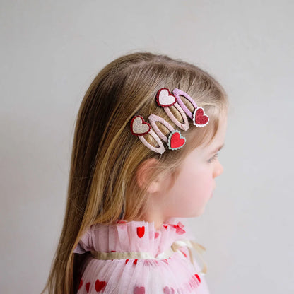 סט 4 סיכות לבבות Scalloped heart clic clacs Mimi&Lula