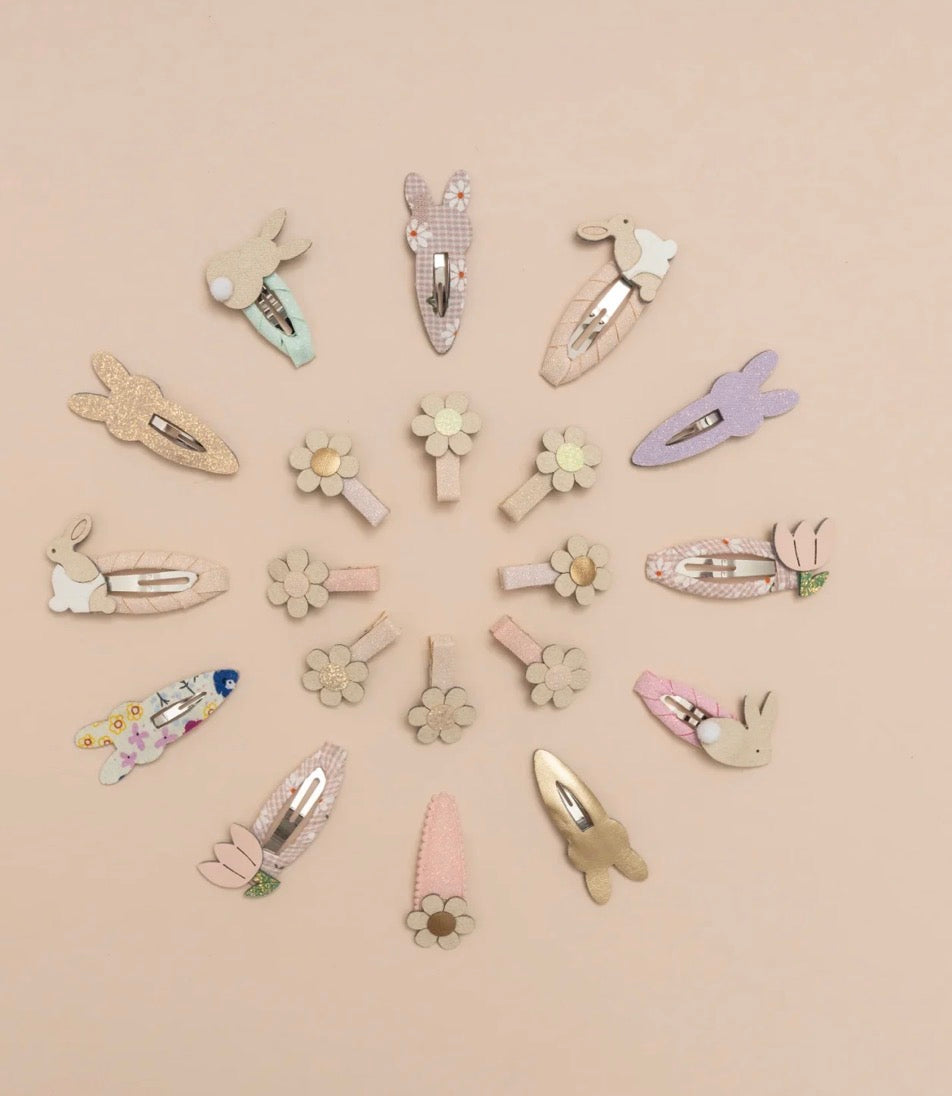 8 סיכות שיער דייזי Daisy mini hair clips Mimi&Lula