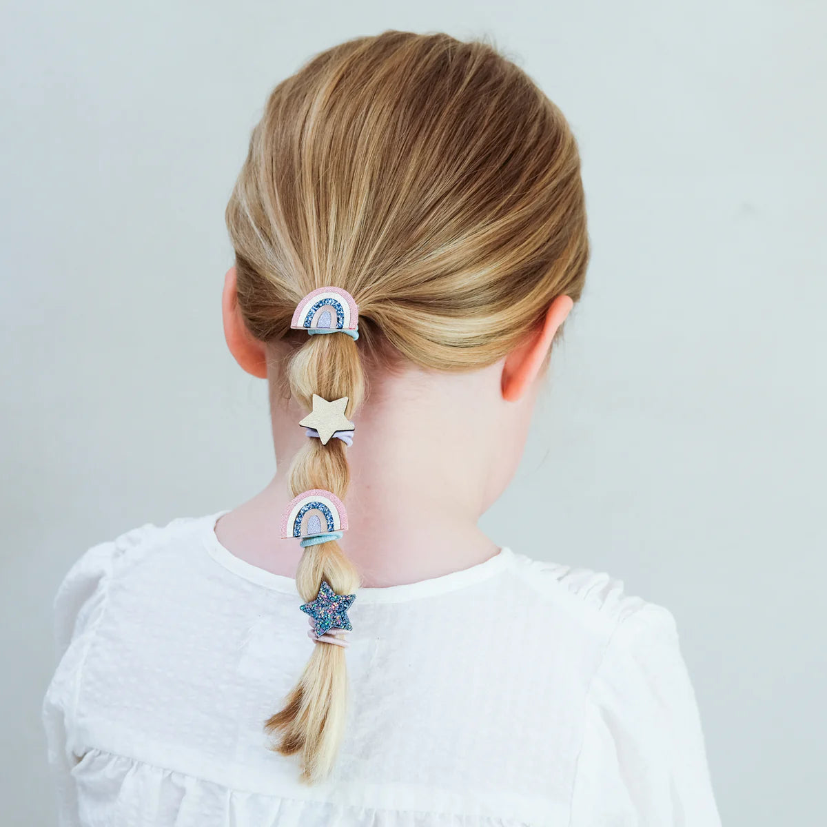 סט 6 גומיות שיער קשת וכוכבים over the rainbow hair ponies Mimi&Lula
