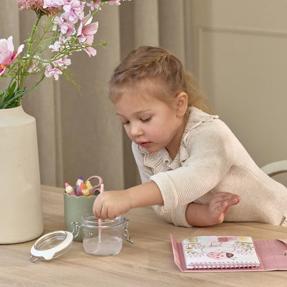 חוברת צביעה במים עם מדבקות | רוזה גן פיות Little Dutch