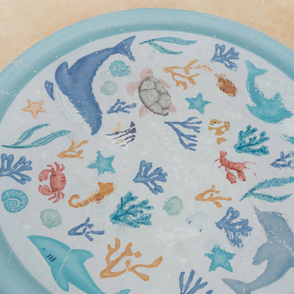 שטיח מים מזרקה Sprinkler Mat |  ocean dreams Blue Little Dutch