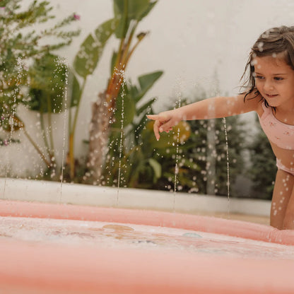 שטיח מים מזרקה Sprinkler Mat |  ocean dreams pink Little Dutch
