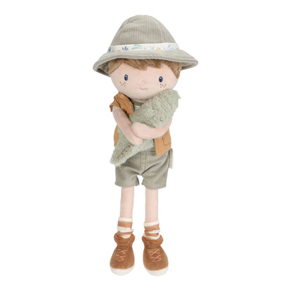 בובת ג׳ים חוקר עם תנין | 35 ס״מ חברי הספארי Little Dutch