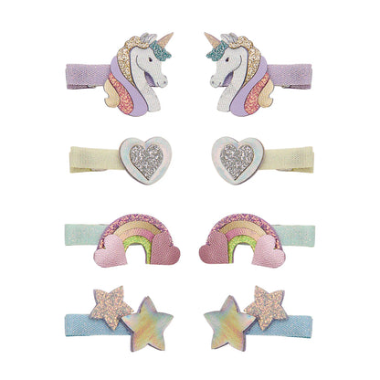 סט 8 סיכות שיער מיני Dreamy unicorn mini clips Mimi&Lula