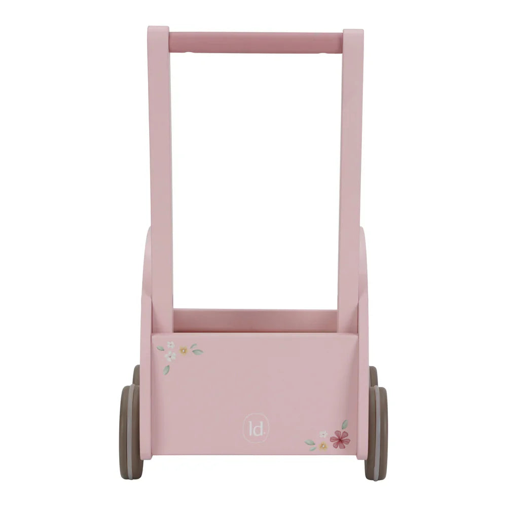 עגלת עץ צבע ורוד Little Dutch