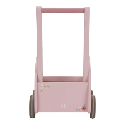 עגלת עץ צבע ורוד Little Dutch