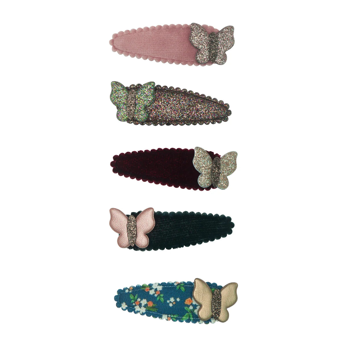סט 5 סיכות קטיפה פרפרים Mini Butterfly Mabel Clips Mimi&Lula