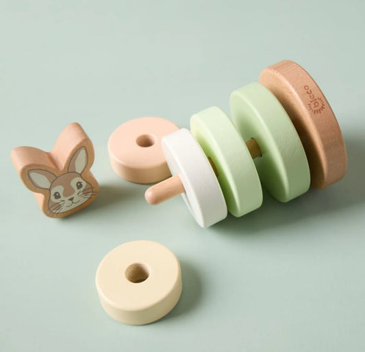 מגדל טבעות מעץ ארנב bieco