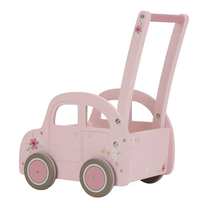 עגלת עץ צבע ורוד Little Dutch
