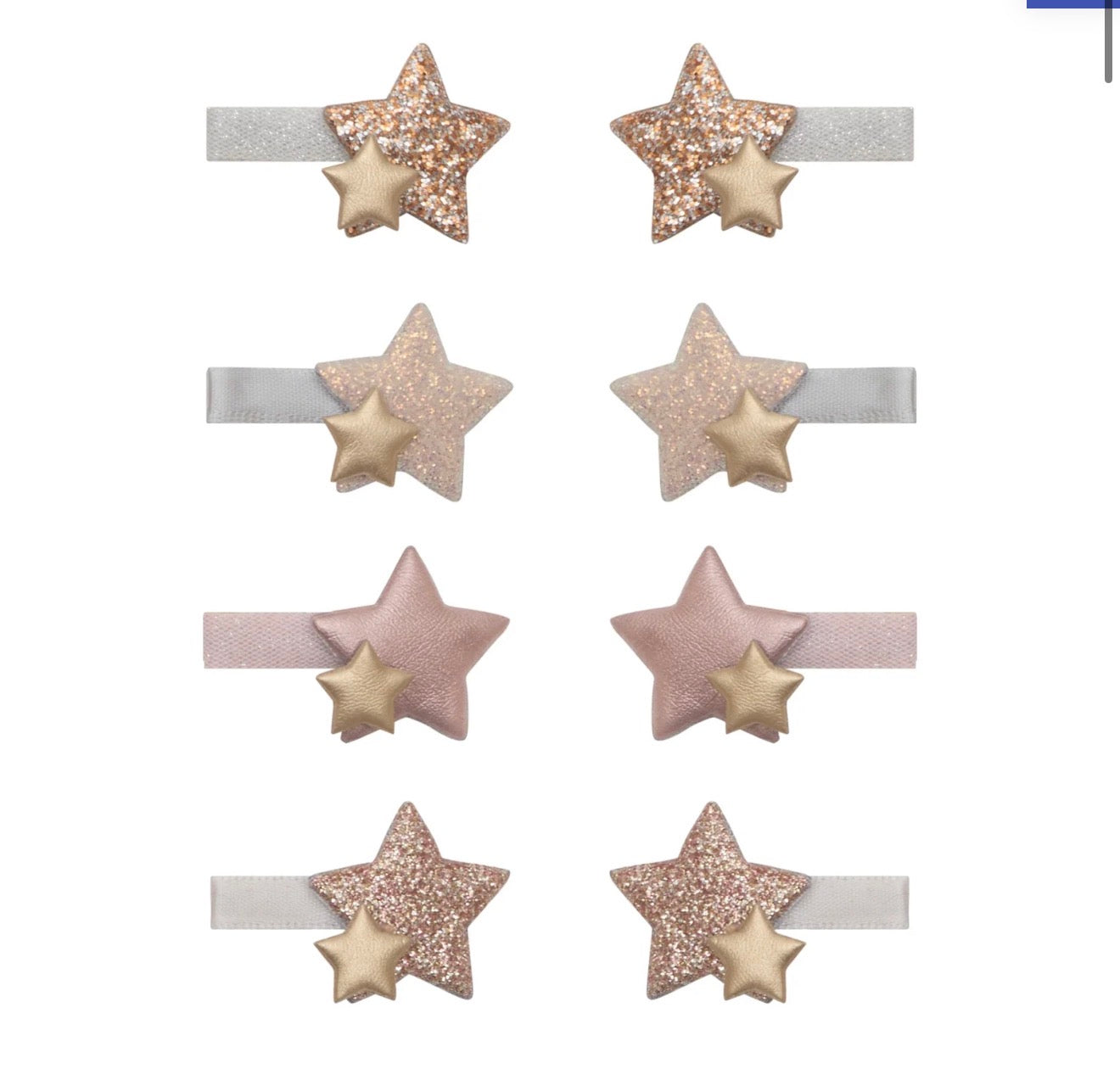 סט 8 סיכות כוכבים קטנות מנצנצות Mimi&Lula