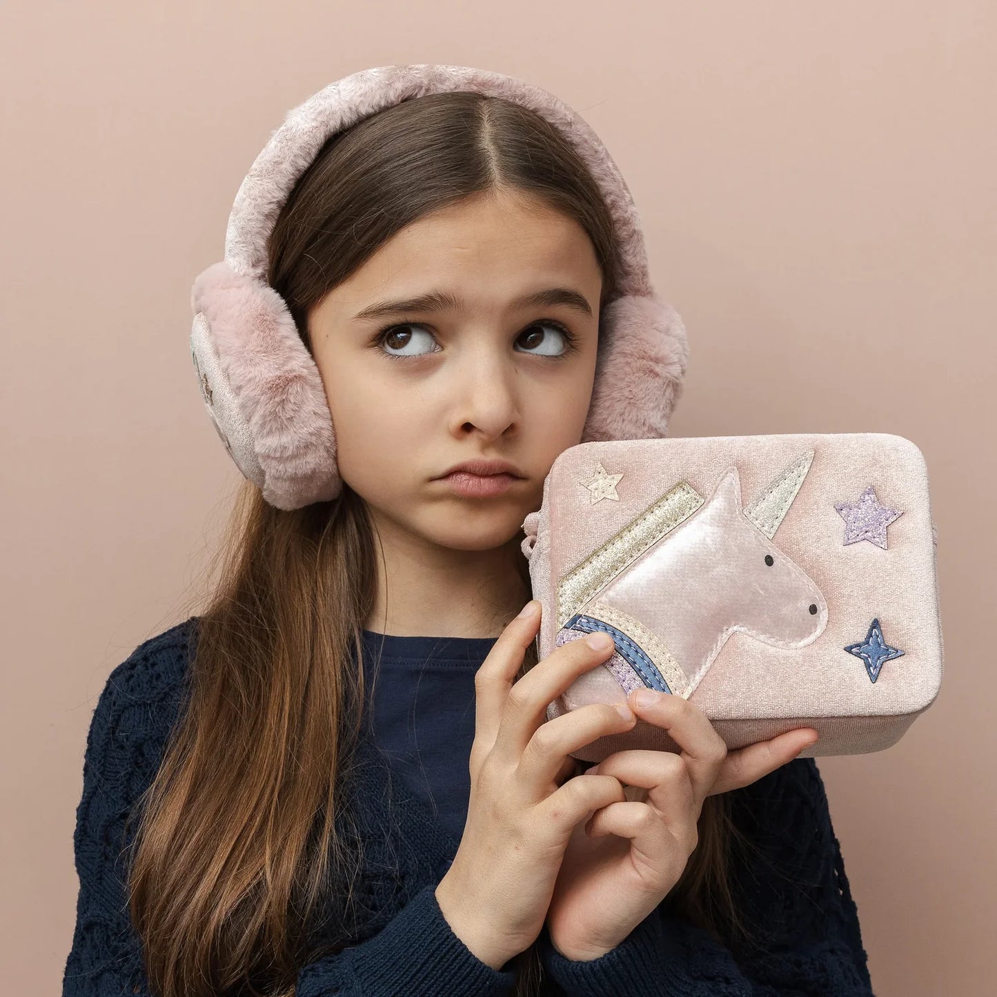 תיק חד קרן מנצנץ unicorn boxy bag soft pink Mimi&Lula
