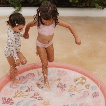 שטיח מים מזרקה Sprinkler Mat |  ocean dreams pink Little Dutch