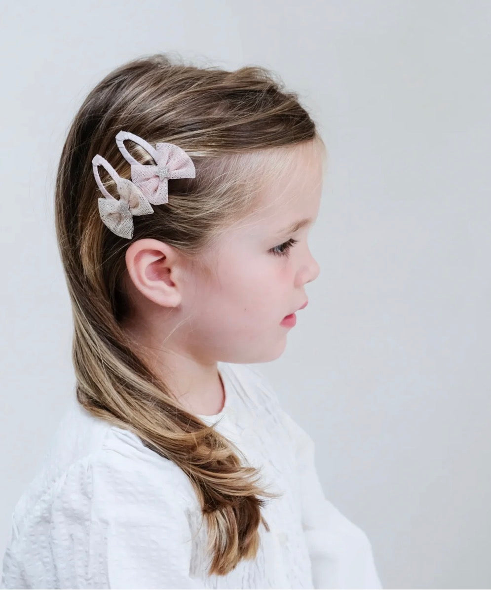 סט 4 סיכות שיער פפיון פיות fairy bow clips Mimi&Lula