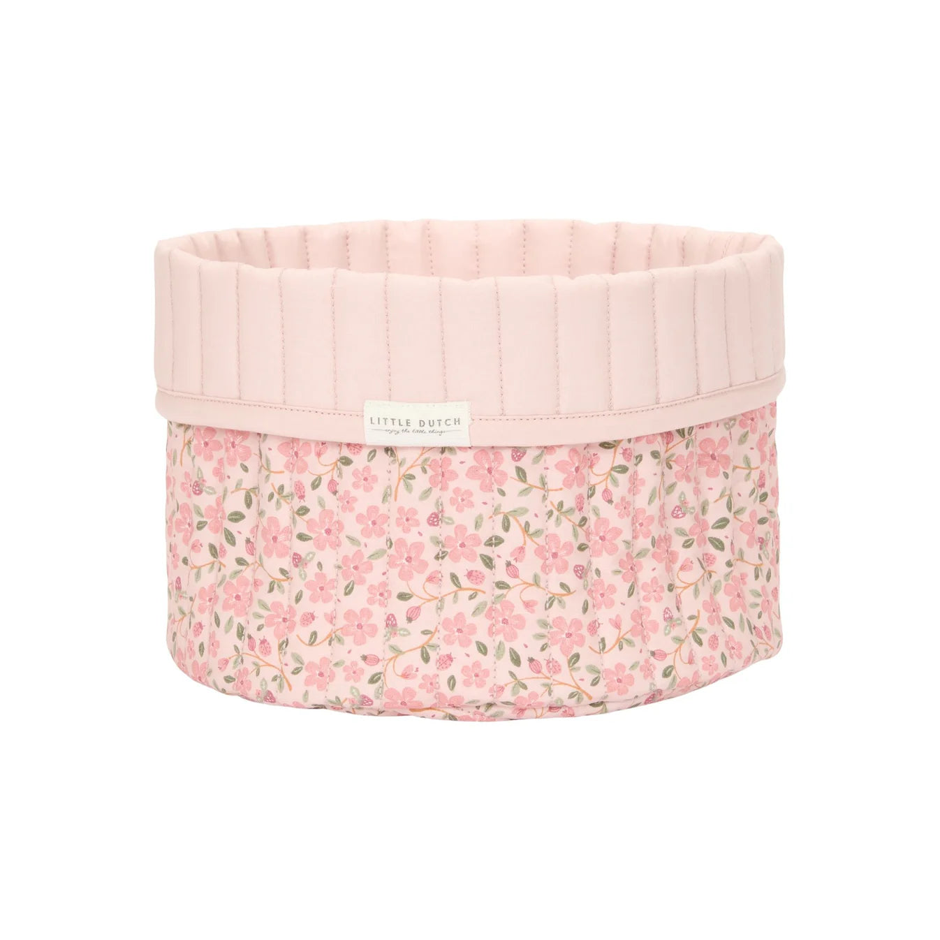 סל אחסון גדול | גן פיות Quilted Basket Large Fairy Floral Little Dutch