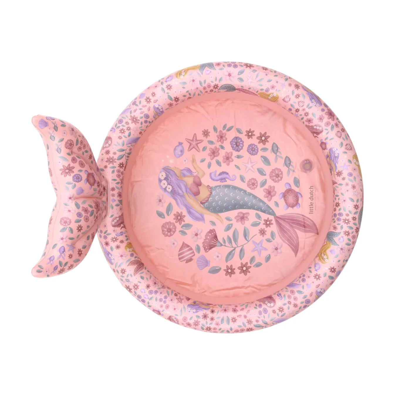 בריכה מתנפחת עם זנב  80 ס״מ | ורוד Mermaid Little Dutch