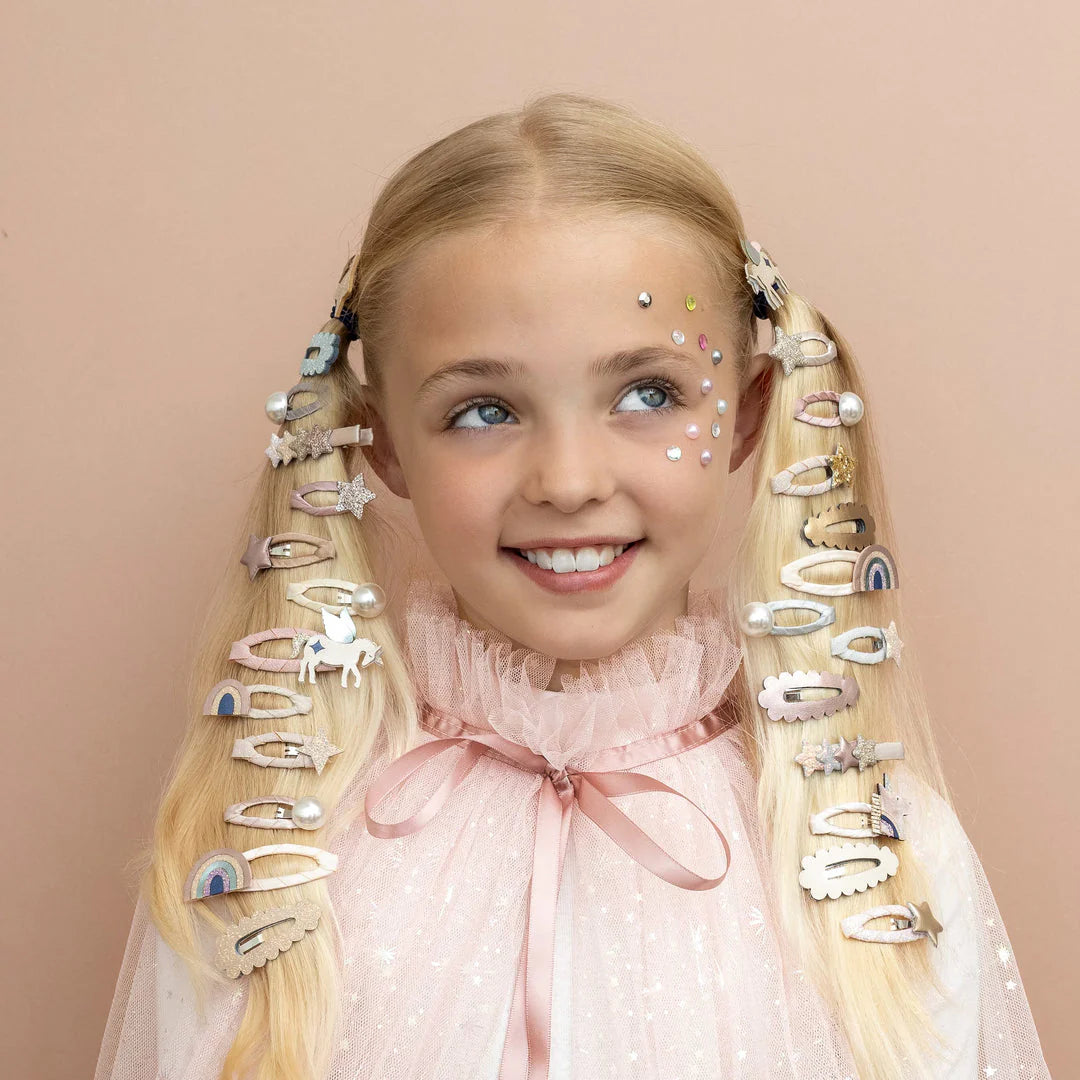 סט 5 סיכות שיער נוצצות חד קרן Celeste Unicorn Mini hair clips Mimi&Lula
