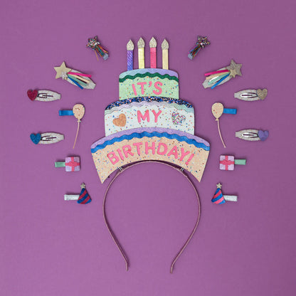 קשת עוגת יום הולדת נוצצת | Birthday cake headdress Mimi&Lula