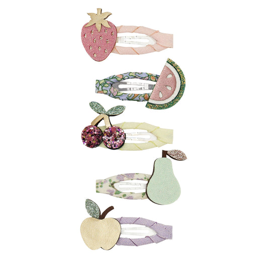סט 5 סיכות קטנות פירות קיץ summer fruit mini hair clips