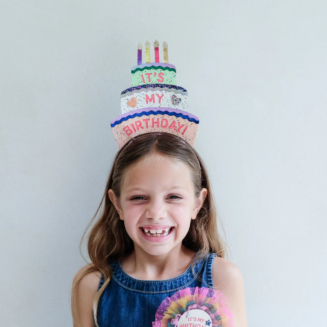 קשת עוגת יום הולדת נוצצת | Birthday cake headdress Mimi&Lula