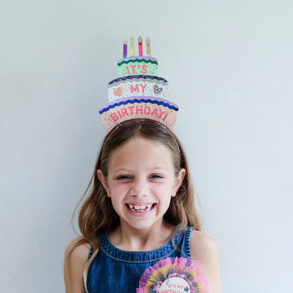 קשת עוגת יום הולדת נוצצת | Birthday cake headdress Mimi&Lula