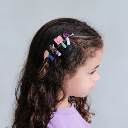 סט 8 סיכות לשיער יום הולדת Birthday party mini clips Mimi&Lula
