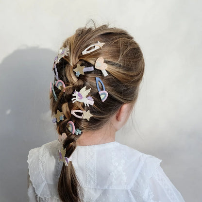 סט 5 סיכות קטנות לשיער כוכבים וקשתות Rainbow & Stars Mini Clips Mimi&Lula