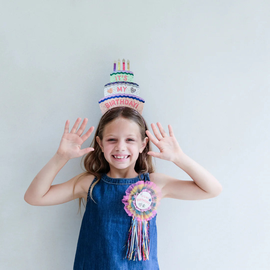 קשת עוגת יום הולדת נוצצת | Birthday cake headdress Mimi&Lula