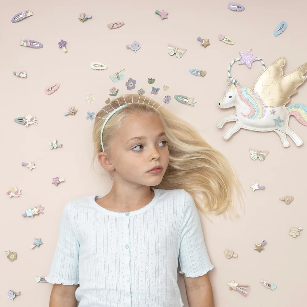 סט 5 סיכות קטנות לשיער כוכבים וקשתות Rainbow & Stars Mini Clips Mimi&Lula