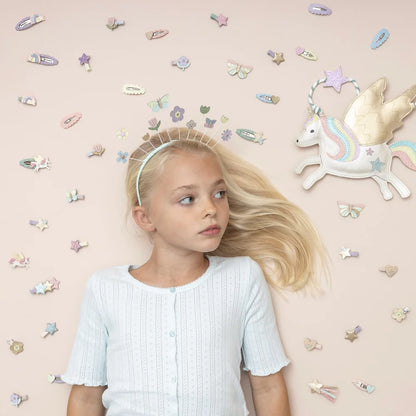 סט 5 סיכות קטנות לשיער כוכבים וקשתות Rainbow & Stars Mini Clips Mimi&Lula