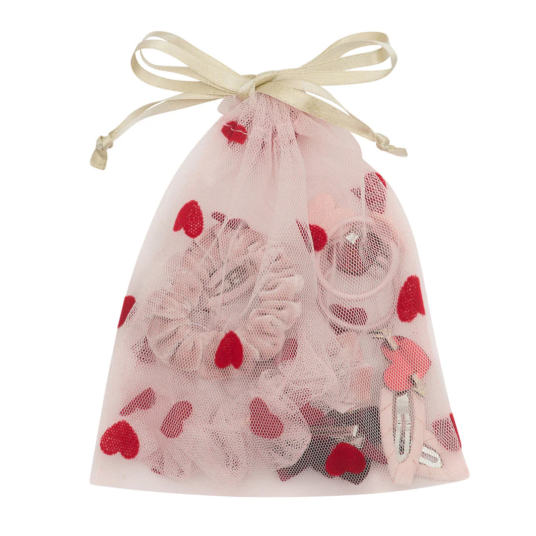סט מתנה אביזרי שיער לבבות heart hair gift set Mimi&Lula
