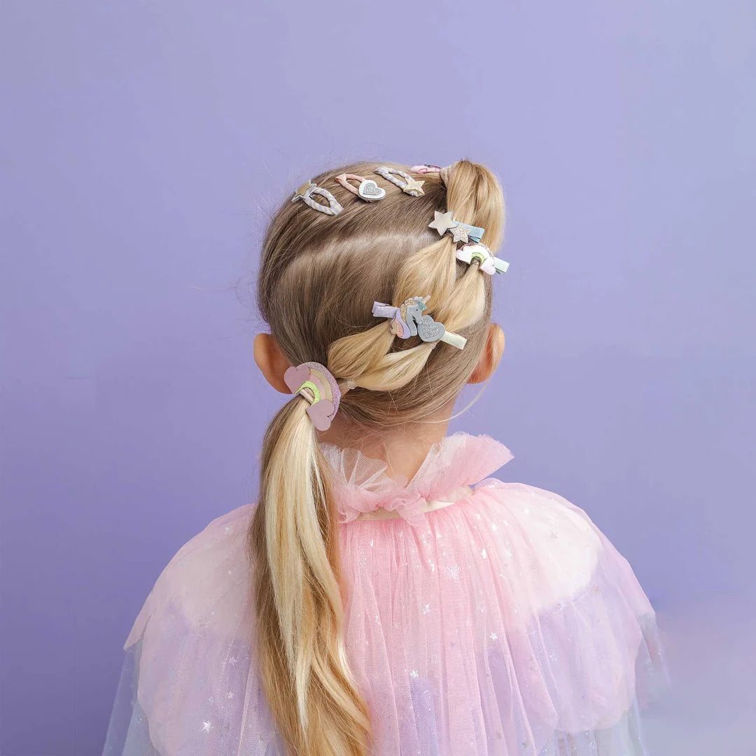 סט 5 סיכות שיער פסטל יוניקורן dreamy unicorn hair clips Mimi&Lula