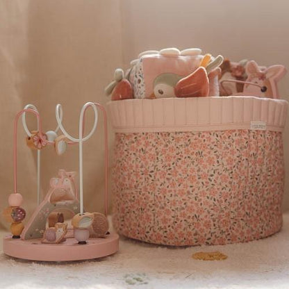 סל אחסון גדול | גן פיות Quilted Basket Large Fairy Floral Little Dutch