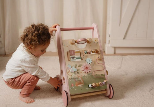 הליכון פעילות לתינוקות מעץ | גן פיות