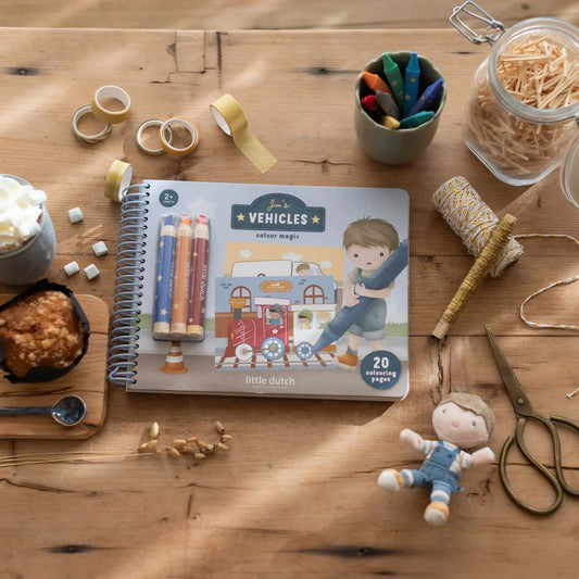 חוברת צביעה| כלי רכב Little Dutch