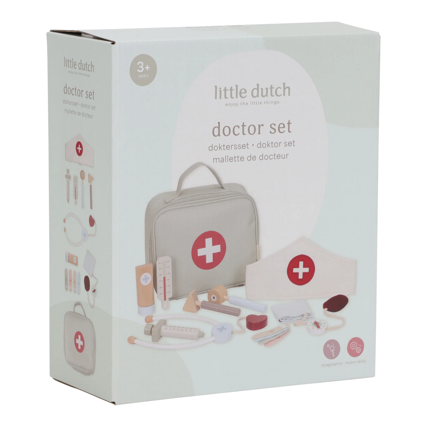 ערכת משחק מעץ | תיק רופא Little Dutch