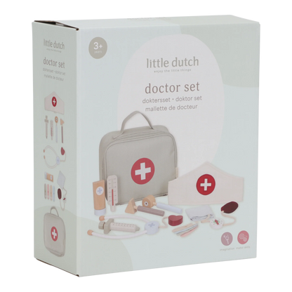 ערכת משחק מעץ | תיק רופא Little Dutch
