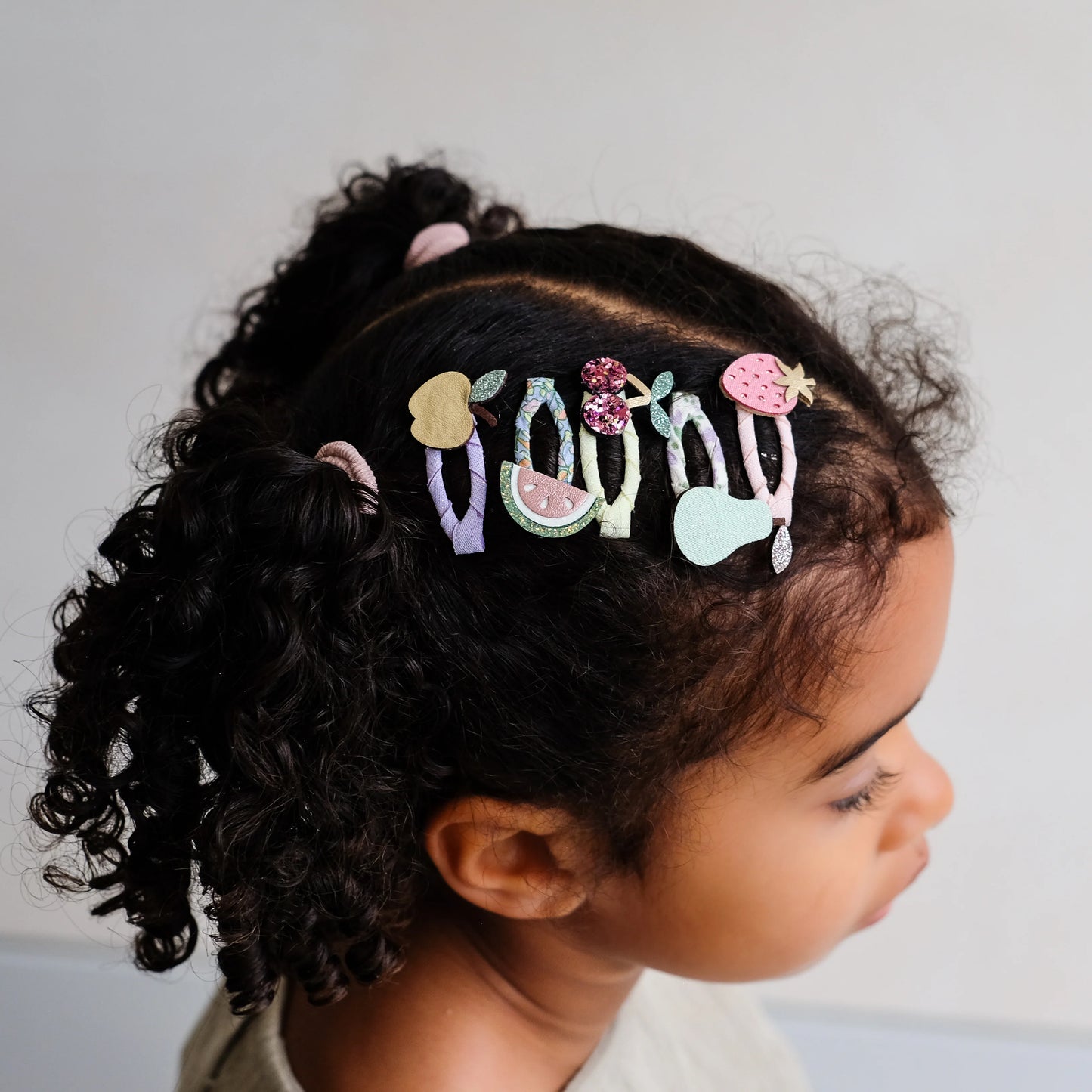 סט 5 סיכות קטנות פירות קיץ summer fruit mini hair clips