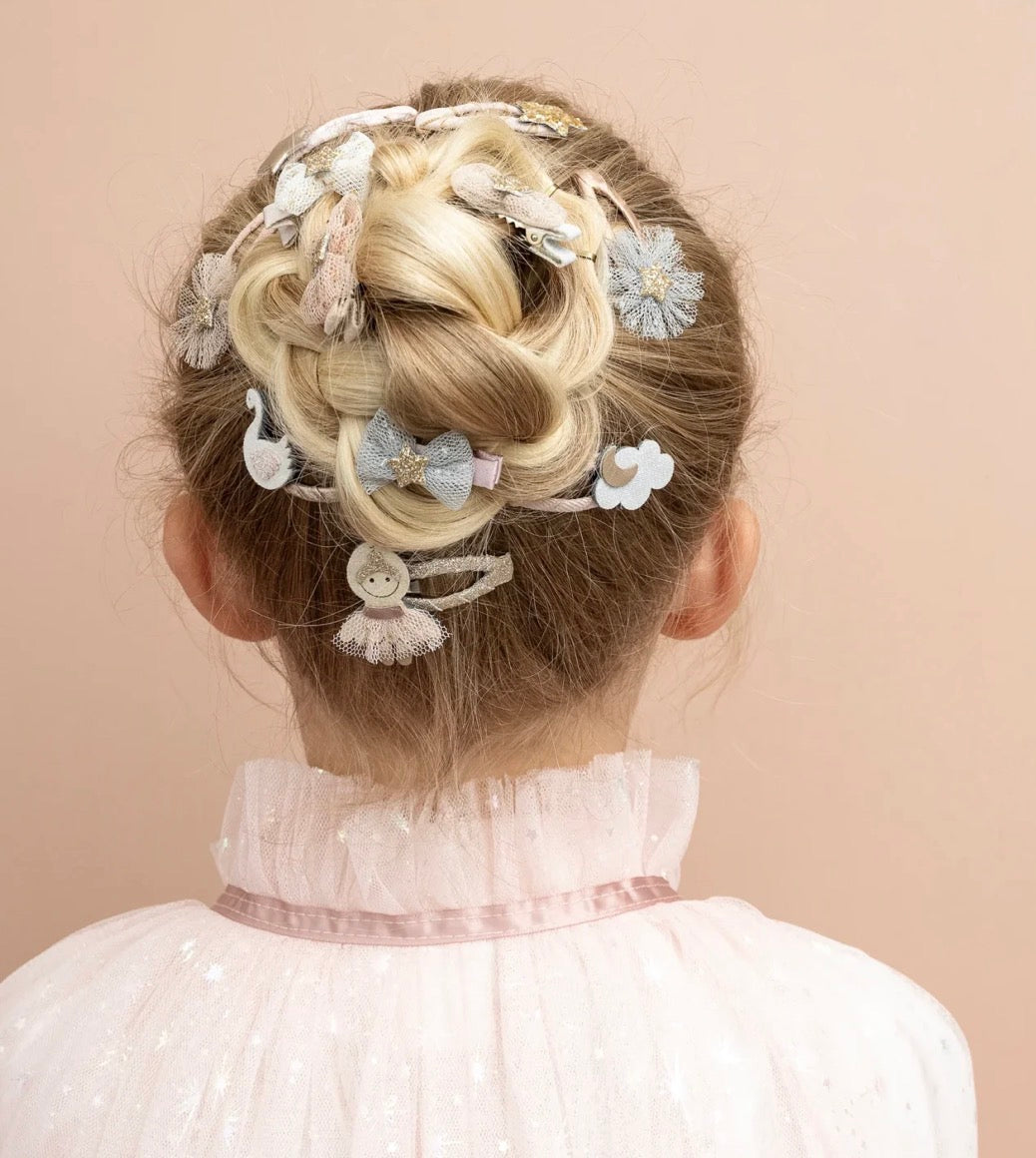 סט 5 סיכות קטנות לשיער כוכבי זהב gold stars mini clips Mimi&Lula