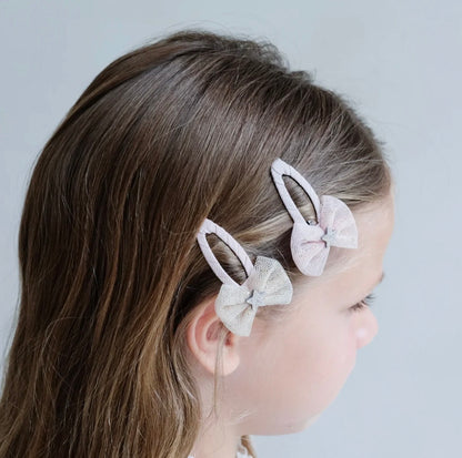 סט 4 סיכות שיער פפיון פיות fairy bow clips Mimi&Lula