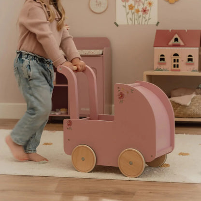 עגלת בובה מעץ Little Dutch